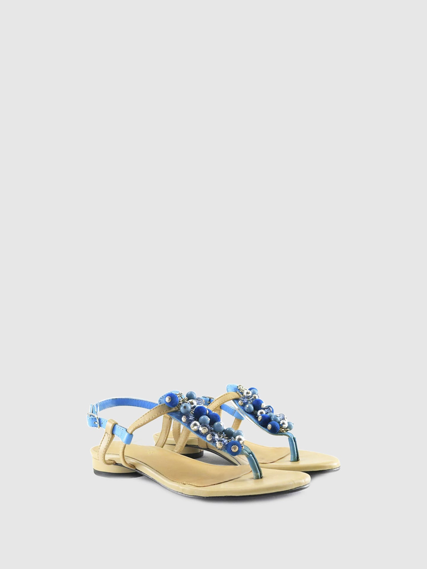 PARODI SHOES Sandálias com Apliques 53/1846CELESTE Light Blue